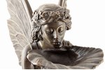 statuete, "Feja", bronza, marmors, h 41 cm, svars 4900 g., Francija, "Fonderie Bords de Seine", 21....