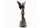figurine, "Fairy", bronze, marble, h 41 cm, weight 4900 g., France, "Fonderie Bords de Seine", begin...