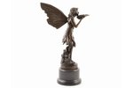 figurine, "Fairy", bronze, marble, h 41 cm, weight 4900 g., France, "Fonderie Bords de Seine", begin...