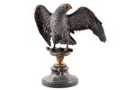 figurine, "Eagle", signed Barye, bronze, marble, h 38 cm, weight 9850 g., France, beginning of 21st...