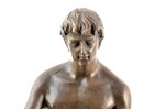 статуэтка, "Эротика", подпись Patoue, бронза, мрамор, h 23.5 см, вес 1600 г., Франция, "Fonderie Bor...