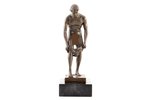 статуэтка, "Эротика", подпись Patoue, бронза, мрамор, h 23.5 см, вес 1600 г., Франция, "Fonderie Bor...