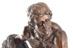 статуэтка, "Гладиатор", подпись Tony Noel, бронза, мрамор, h 37.5 см, вес 10200 г., Франция, начало...