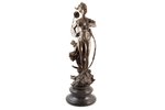 statuete, "Medību dieviete Diāna", paraksts C.Baibert, bronza, marmors, h 68 cm, svars 15600 g., Fra...