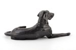 статуэтка, "Собака пойнтер", чугун, 22 x 9.9 x 9 см, вес 1030 г., СССР, Касли, 1976 г....
