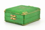 коробочка, для ювелирных изделий, размер изделия 7.5 x 7.4 x 3.5 см, конец 19-го века, мастер Линден...