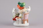 figurine, Rat and mouse, porcelain, USSR, LFZ - Lomonosov porcelain factory, molder - B.Y. Vorobyev,...