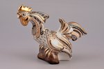 figurine, Rooster, porcelain, Riga (Latvia), sculpture's work, handpainted by Antonina Pashkevich, m...
