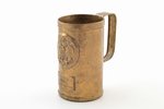 cup, made of a bullet shell, "Br. Rusalka", Fuchs (Фукс), Saint Petersburg, brass, Russia, the end o...
