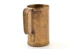 cup, made of a bullet shell, "Br. Rusalka", Fuchs (Фукс), Saint Petersburg, brass, Russia, the end o...