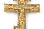 cross, The Crucifixion of Christ, Pomorye (Vyg), bronze, guilding, 1-color enamel, Russia, the 18th...
