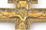 cross, The Crucifixion of Christ, Pomorye (Vyg), bronze, guilding, 1-color enamel, Russia, the 18th...