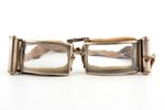 Aviation glasses, metal, glass, USSR, the 1st half of the 20th cent., 21.2 x 6 cm...