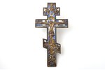 cross, The Crucifixion of Christ, bronze, 2-color enamel, Russia, the middle of the 19th cent., 36.4...