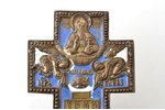 cross, The Crucifixion of Christ, bronze, 2-color enamel, Russia, the middle of the 19th cent., 36.4...
