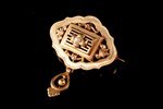 a brooch, gold, 18 k standard, 8.635 g., the item's dimensions 4 x 5 cm, Finland...