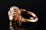 a ring, gold, 585 standard, 4.73 g., the size of the ring 15.75, diamonds, TW 1.90 ct, 1972, Helsink...
