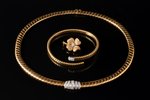 комплект: браслет, брошь и ожерелье, золото, 750 проба, A. Tillander, общий вес изделий 96.975 г., б...