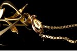 pendant with chain, gold, 585, 750 standard, pendant 3.8 x 2 cm, 2.97 g, 750 standard; chain 61 cm,...