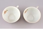 pair of cups, porcelain, M.S. Kuznetsov manufactory, Riga (Latvia), 1934-1940, h 5.9 cm, third grade...