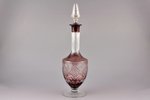 carafe, Ilguciems glass factory, colored glass, Latvia, the 20-30ties of 20th cent., 35 cm...