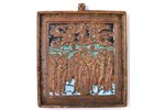icon, the Ascension, copper alloy, 3-color enamel, Russia, the middle of the 19th cent., 6.1 x 5.3 x...