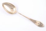 serving spoon, silver, 84 standard, 157 g, 28 cm, Wladyslav Hempel, 1908 - 1917, Warsaw, Russia, Con...