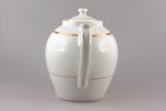 teapot, porcelain, M.S. Kuznetsov manufactory, Riga (Latvia), 1934-1940, h (with lid) 18.5 cm, third...