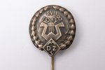 badge, M.DZ.S Song festival, Latvia, 1928, 26 / 68 x 23 mm...