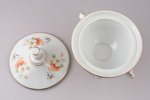 sugar-bowl, porcelain, M.S. Kuznetsov manufactory, Riga (Latvia), 1937-1940, h (with lid) 15 cm, thi...