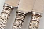 комплект из 6 десертных ножей, серебро/металл, на лезвии ножа клеймо HACKMAN & Co SORSAKOSKI, 84 про...