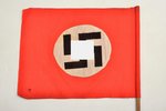 flag, Third Reich, wood, fabric, Germany, the 30-40ties of 20th cent., canvas size 40 x 52 cm...