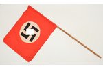 flag, Third Reich, wood, fabric, Germany, the 30-40ties of 20th cent., canvas size 40 x 52 cm...