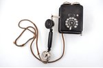 telefons, metāls, Latvija, 20 gs. 20-30tie gadi, 19.5 x 15 x 7.5 cm...