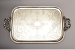 tray, silver, 12 лот (750) standard, 3950 g, 84 х 50 cm, the 19th cent., Germany...