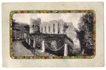 открытка, Цесис, развалины замка, Латвия, Российская империя, начало 20-го века, 14x9 см...