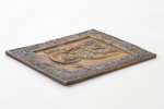 icon, Tikhvin icon of the Mother of God, copper alloy, 1-color enamel, the 19th cent., 10.7 x 9.1 x...