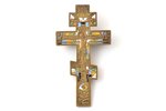 krusts, Kristus Krustā Sišana, bronza, 5-krāsu emalja, meistars Rodions Hrustaļovs, Krievijas impēri...