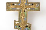 крест, Распятие Христово, бронза, Российская империя, 2-я половина 19-го века, 25.3 x 14.2 x 0.4 см,...