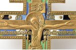 крест, Распятие Христово, бронза, Российская империя, 2-я половина 19-го века, 25.3 x 14.2 x 0.4 см,...