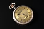 карманные часы, брелок для часов, Швейцария, серебро, 84, 875 проба, 62.74 г, 6 x 4.75 см, Ø 47.5 мм...