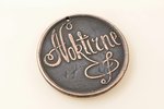 кулон, "Noktirne", изготовлен из 5-латовой монеты, серебро, 23.65 г., размер изделия Ø 3.7 см, Латви...