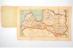 karte, Latvija, 20. gs. 20-30tie g., 29.4 x 46 cm, J. Rozes izdevums...