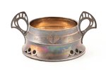 sugar-bowl, silver, Art Nouveau, 84 standard, 209.10 g, engraving, gilding, 12.5 x 16.3 x 7.8 cm, 19...