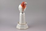 statuete, Papagailis, porcelāns, Vācija, Rosenthal, roku gleznojums, 20 gs. 30-40tie gadi, h 25.2 cm...