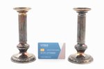pair of candlesticks, silver, 925 standard, total weight of items (with filling material) 339.3 g, h...