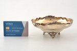 candy-bowl, silver, hallmark P.Xeipos, 925 standard, 130 g, 16 x 14.6 / h 6.1 cm, Greece...