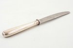 комплект, состоящий из ножа, ложки и вилки, 84 проба, общий вес изделий 196.2 г (нож серебро/металл,...