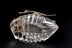 saltcellar "Swan", silver, 830, 835 standard, total weight of item 259.1 g, cut-glass (crystal), 10....