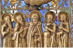 icon, Chosen saints: Saints Nile, Blaise, Modest, Florus and Laurus, copper alloy, 6-color enamel, R...